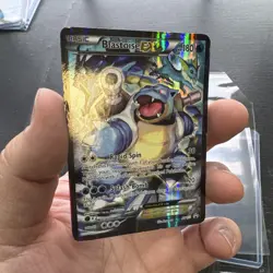 Pokemon TCG Blastoise EX XY122 Black Star Promo Holo Full Art MP condition Card - Image 2