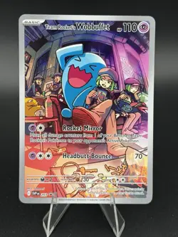 Team Rocket's Wobbuffet Holo SV: Scarlet & Violet Promo Cards 203 NM Pokemon TCG - Image 1