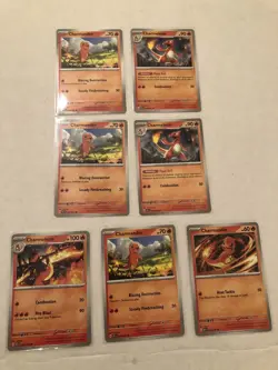 Lot Of 7 Charmander and Charmelion Pokemon Cards - Image 1
