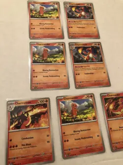 Lot Of 7 Charmander and Charmelion Pokemon Cards - Image 2