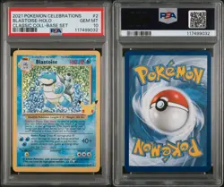 Pokemon TCG Blastoise Celebrations Classic Collection Card 2/102, PSA 10 - Image 2