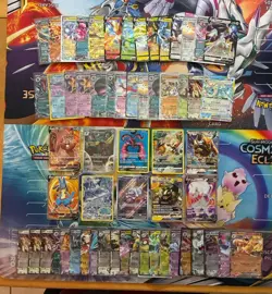 Pokemon Card Lot Full Art Alt Art Fire Moltres Zapdos Vaporeon 60 Cards - Image 1