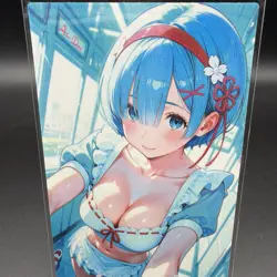 Rem Anime Waifu Card Doujin ACG Goddess Holo - Image 2