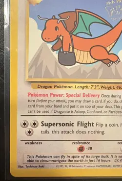 Pokemon Dragonite Black Star Promo 5 The First Movie Card Vintage 1999 - Image 5