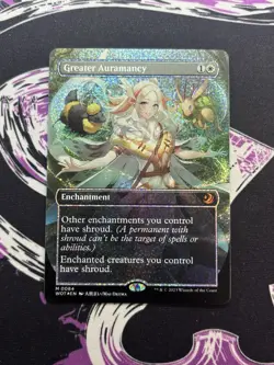 MTG Greater Auramancy Confetti Foil Anime Borderless Enchanting Tales Eldraine - Image 1