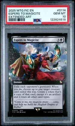 2025 MTG FINAL FANTASY COMMANDER EXTENDED ART #0114 ESPERS TO MAGICITE PSA 10 - Image 1