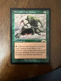 Survival of the Fittest Magic the Gathering Exodus MtG Rare Green Enchantment - Image 5