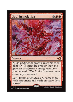 Magic the Gathering MTG ECL Soul Immolation 156 Regular Near Mint - Image 1