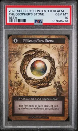 Philosopher's Stone Unique Beta Sorcery: Contested Realm PSA 10 - Image 1