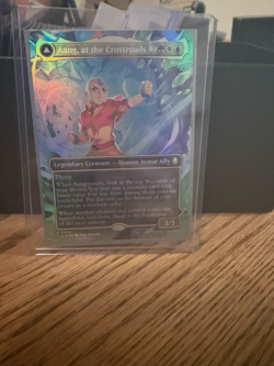 MTG Avatar The Last Airbender Aang at the Crossroads 0304 Borderless Foil NM - Image 1