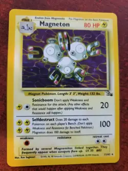 Magneton Fossil Holo Pokemon Card Base WOTC NM - Image 1