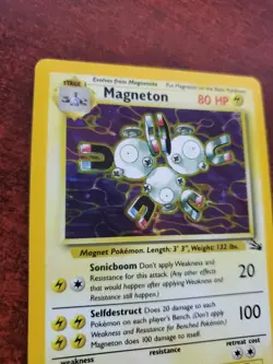 Magneton Fossil Holo Pokemon Card Base WOTC NM - Image 2