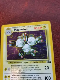Magneton Fossil Holo Pokemon Card Base WOTC NM - Image 4