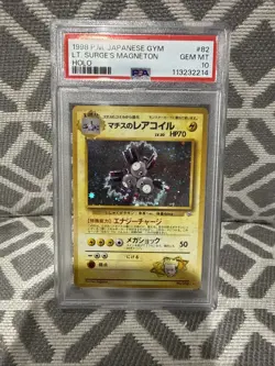 1998 Pokemon Gym Lt. Surge's Magneton #82 Japanese Holo PSA 10 - Image 1