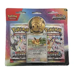 Pokemon TCG Prizmatic Evolution 2 Pack Blister Scarlet and Violet Eevee+Coin - Image 1