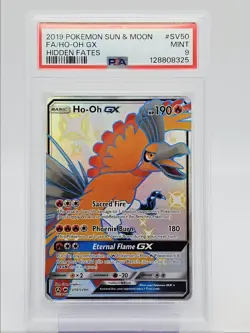HO-OH GX 2019 POKEMON SUN & MOON HIDDEN FATES RARE SV50/SV94 PSA 9 Q0004 - Image 1