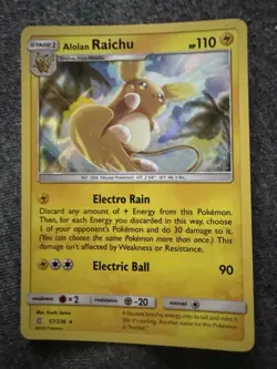 Alolan Raichu 57/236 Unified Minds Holo Rare LP Pokemon TCG - Image 1