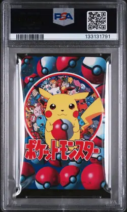 1998 POKEMON TELEVI-KUN MAGAZINE PLAYING CARDS ACE OF DIAMONDS PIKACHU PSA 10 - Image 2