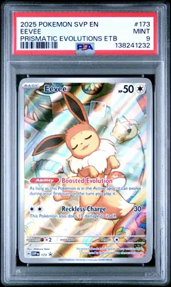 2025 POKEMON SVP PRISMATIC EVOLUTIONS ETB PROMO #173 EEVEE PSA 9 - Image 1
