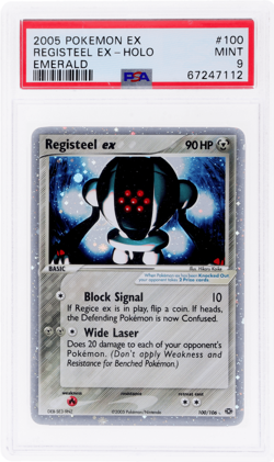 2005 Pokemon Ex Emerald Registeel Ex Holo #100 PSA 9 - Image 1