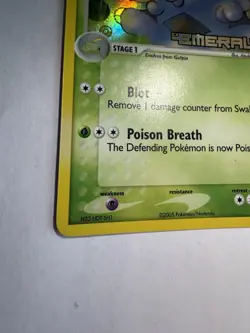 Pokemon TCG Swalot EX Emerald Reverse Holo Uncommon 40/106 2005 80 HP - Image 3