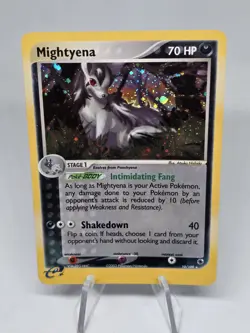 Pokemon TCG Mightyena EX Ruby & Sapphire 10/109 Holo Rare! WOTC Vintage SWIRL!! - Image 1