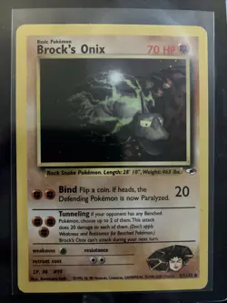 🪨Brock's Onix 021/132 Gym Heroes Regular Unlimited -Pokemon TCG Lp - Image 1