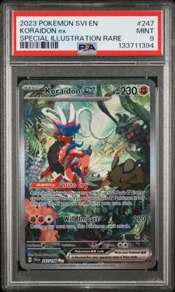 2023 POKEMON SVI EN-SCARLET & VIOLET SPECIAL ILLUSTRATION RARE KORAIDON EX PSA 9 - Image 1