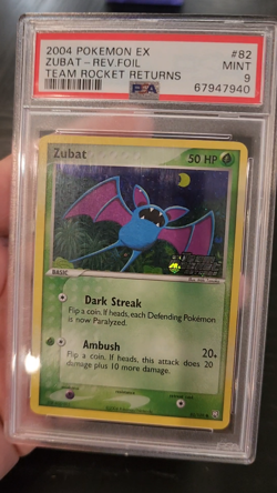 ZUBAT - REV FOIL - PSA 9 - 2004 POKEMON EX TEAM ROCKET RETURNS - #82 - Image 2