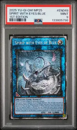 2025 YU-GI-OH! MP25-MEGA-PACK TIN 1ST EDITION SPIRIT WITH EYES OF BLUE PSA 9 - Image 1