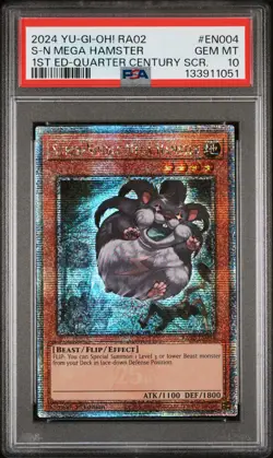 2024 YU-GI-OH! RA02-25TH ANV RARITY COLL II SUPER-NIMBLE MEGA HAMSTER PSA 10 - Image 1