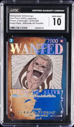 2023 ONE PIECE JPN PILLARS OF STRENGTH DONQUIXOTE DOFLAMINGO CGC 10 GEM MINT - Image 1