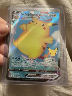 Surfing Pikachu VMAX 009/025 Ultra Rare Holo Celebrations Pokemon Card - Image 1