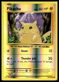 Pikachu 35/108 XY - Evolutions Reverse Holo Pokemon Card | NM - Image 1