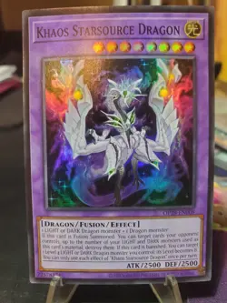 Khaos Starsource Dragon Super Rare Yugioh Card OP28-EN008 OTS 28 OP28 - Image 1