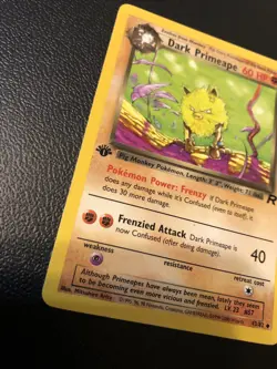 Dark Primeape 43/82 Team Rocket 1st First Edition Pokemon Card In NM Condition - Image 2