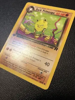 Dark Primeape 43/82 Team Rocket 1st First Edition Pokemon Card In NM Condition - Image 3