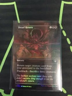 MTG Magic The Gathering Dread Return Foil CMM Borderless Black Sorcery - Image 1