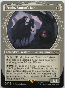 Frodo, Sauron's Bane Showcase 304 Rare The Lord of the Rings NM MTG - Image 1