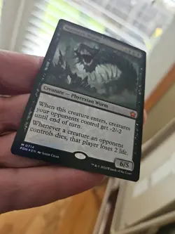 Massacre Wurm Foil MTG Foundations 714 NM - Image 2