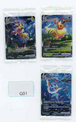 PTCG POKEMON VAPOREON FLAREON JOLTEON VMAX 003 006 009/009 SET 2024 CSHC PACK - Image 1