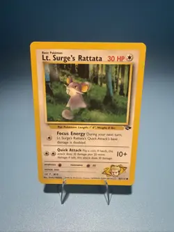 Lt. Surge's Rattata 85/132 Common Pokemon TCG WOTC Gym Challange Light Play - Image 1