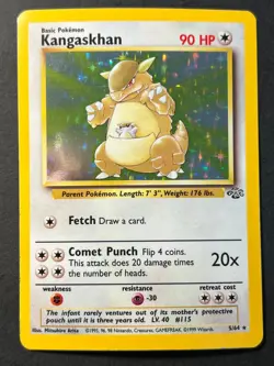 Kangaskhan 5/64 Jungle Unlimited - Holo Rare - WOTC Pokemon Card LP + - Image 1