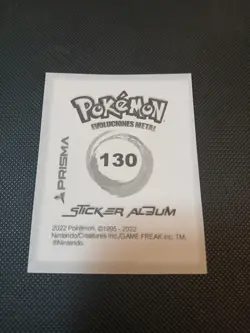2022 POKEMON Prizma Sticker #130 Gyarados Gold Star Holo Peru Gradeable - Image 2