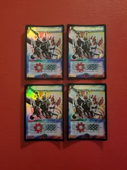 DUEL MASTERS - SUPER DRAGON MACHINE DOLZARK RARE FOIL PROMO CARD LOT OF 4 - 2006 - Image 1