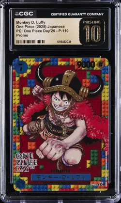 2025 ONE PIECE JPN PC ONE PIECE DAY '25 #P-110 MONKEY D. LUFFY CGC 10 PRISTINE - Image 1
