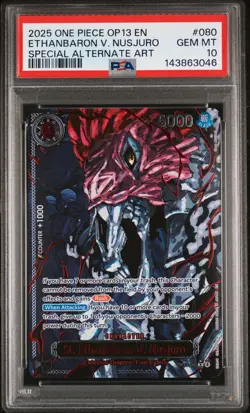 2025 ONE PIECE OP13-CARRYING ON HIS WILL ALT ART ST ETHANBARON V. NUSJURO PSA 10 - Image 1