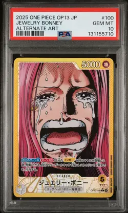 2025 ONE PIECE JPN OP13-CARRYING ON HIS WILL ALTERNATE ART JEWELRY BONNEY PSA 10 - Image 1