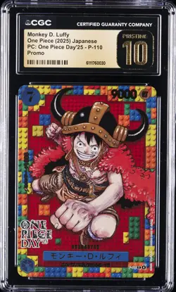 2025 ONE PIECE JPN PC: ONE PIECE DAY '25 PROMO MONKEY D. LUFFY CGC 10 PRISTINE - Image 1
