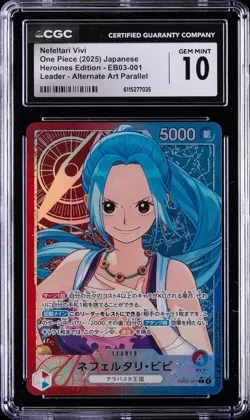 2025 ONE PIECE JPN HEROINES EDITION #EB03-001 NEFELTARI VIVI CGC 10 GEM MINT - Image 1